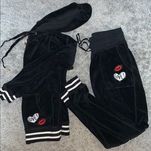 Betsey Johnson Velor Sweatsuit